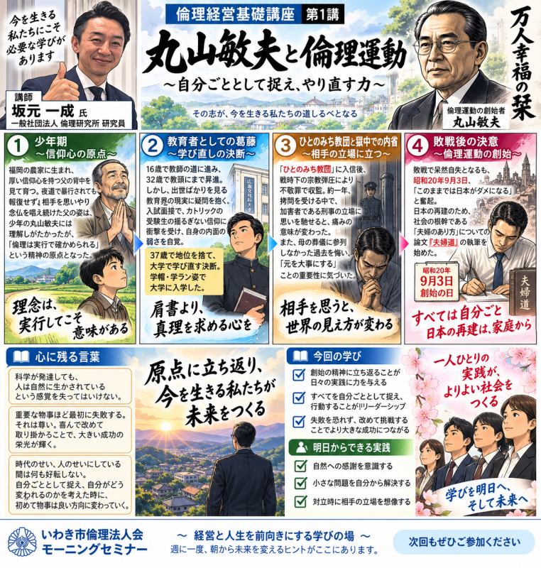 【開催情報】「丸山敏雄と倫理運動―創始の原点を学ぶ」